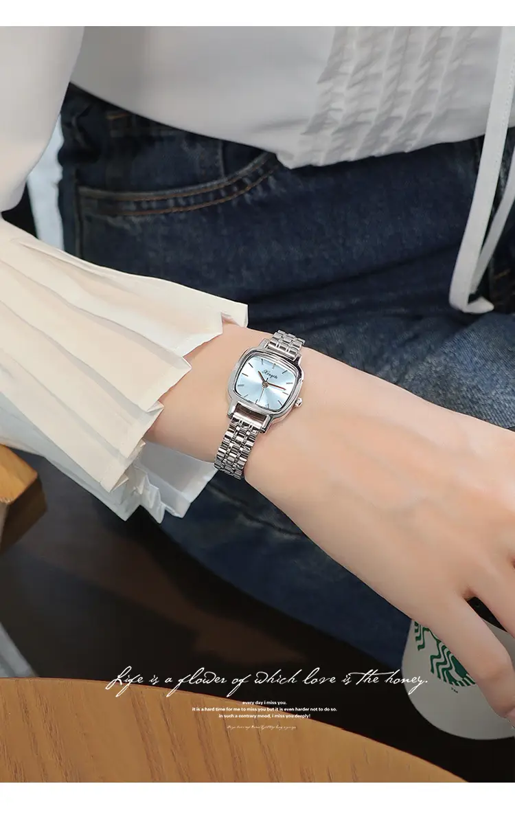 Women's Steel Band Quartz Watch with White Dial — feature 15