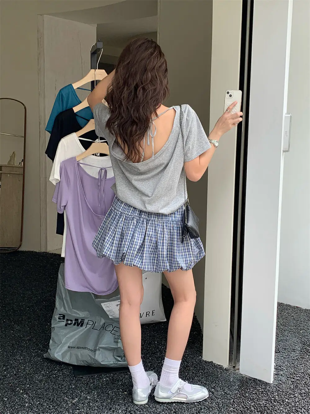 Korean Plaid Puffy Skirt 2025 Summer High Waist — feature 11