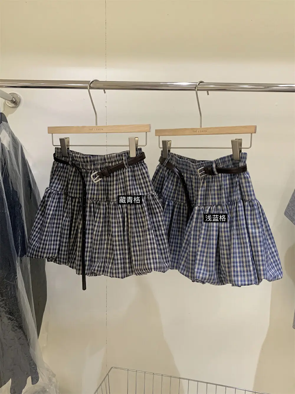 Korean Plaid Puffy Skirt 2025 Summer High Waist — feature 20