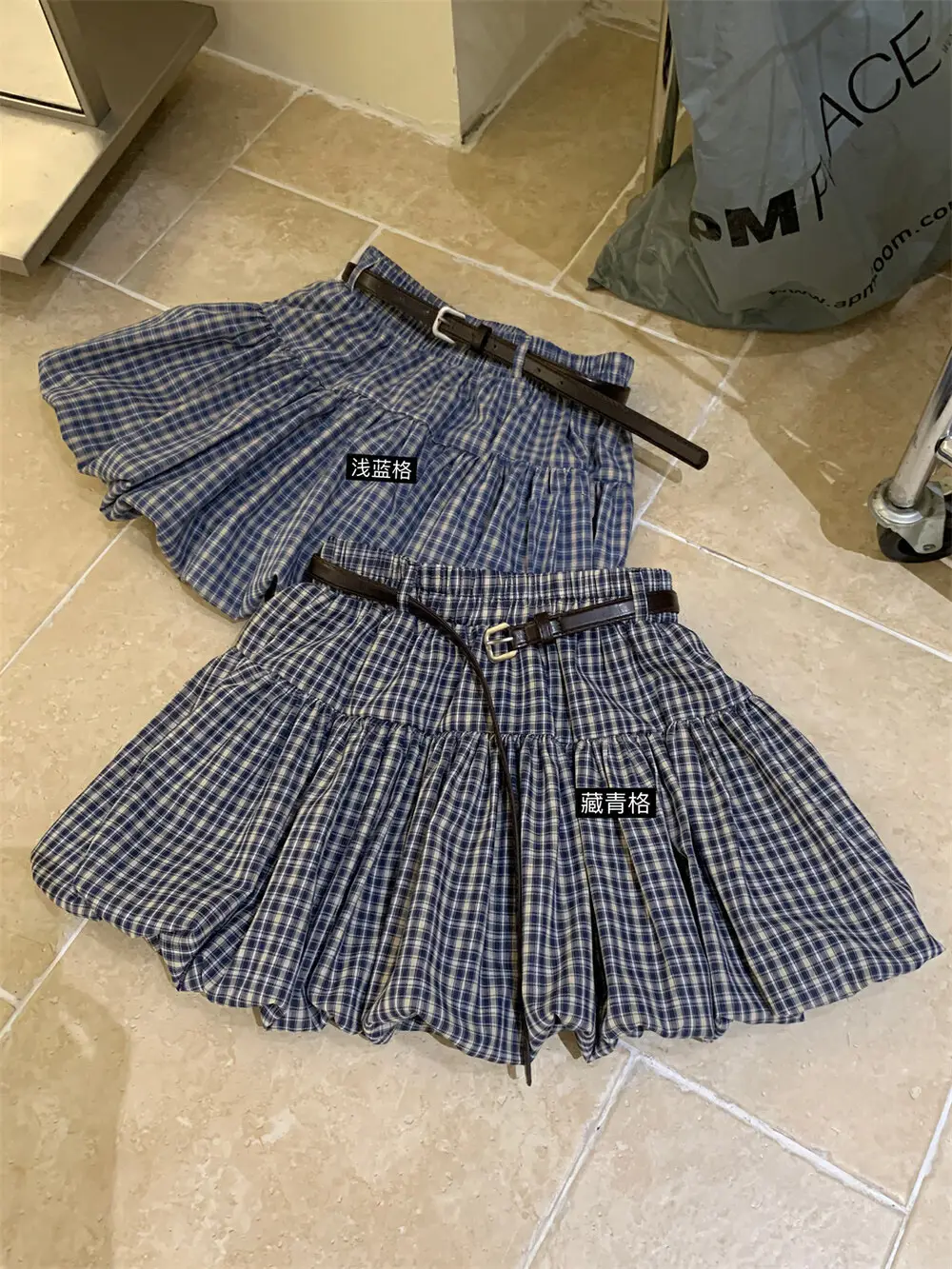 Korean Plaid Puffy Skirt 2025 Summer High Waist — feature 21