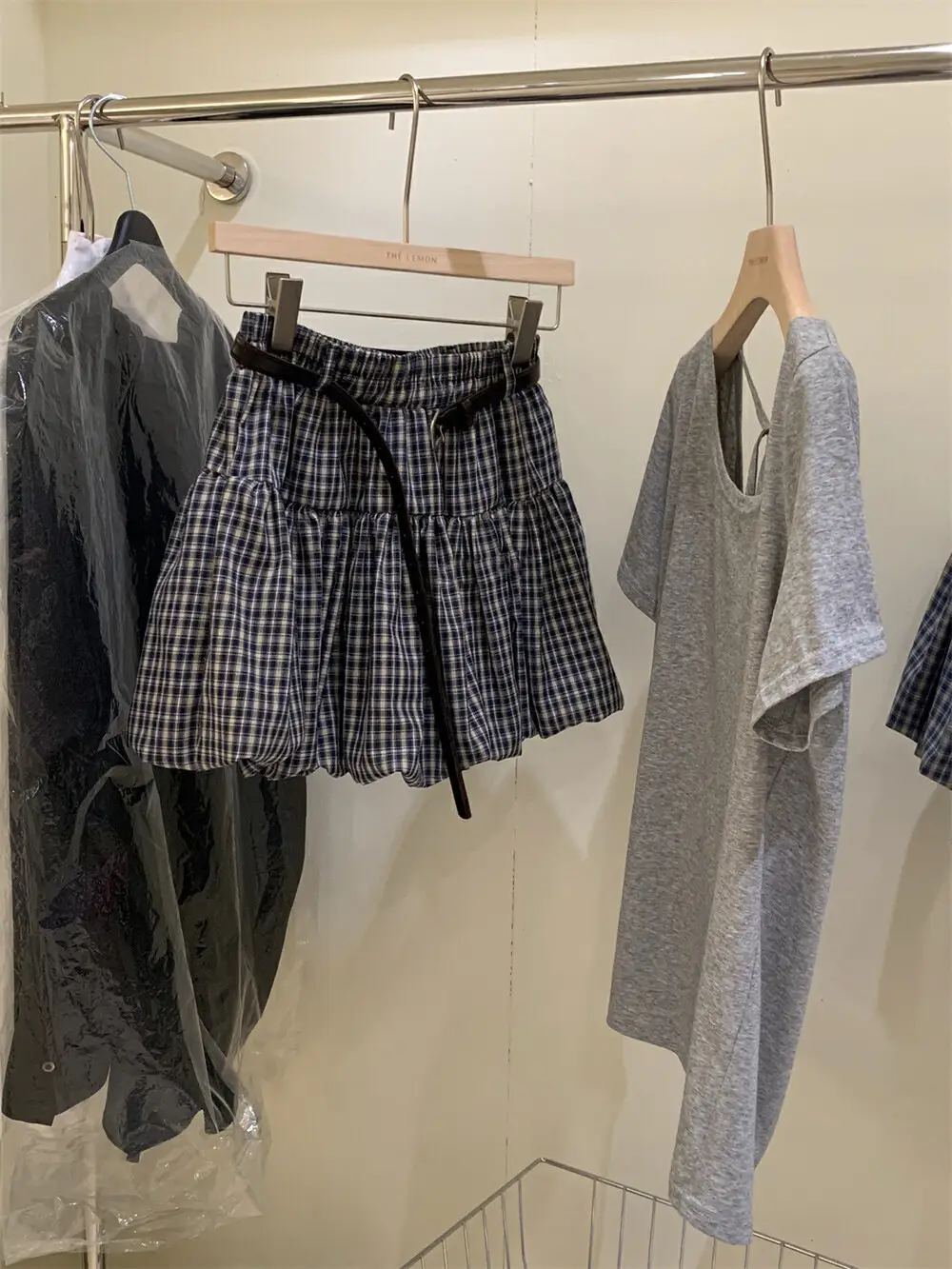 Korean Plaid Puffy Skirt 2025 Summer High Waist — feature 22