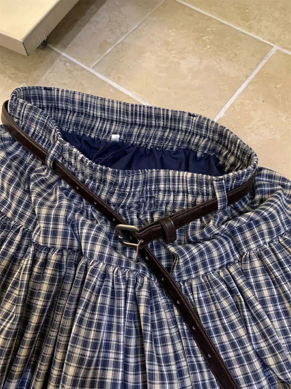 Korean Plaid Puffy Skirt 2025 Summer High Waist — feature 29