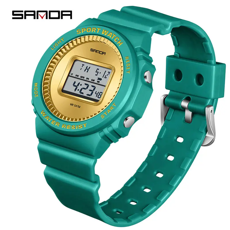 Sanda Waterproof Digital Counting Watch for Men Women Blue - Image 2