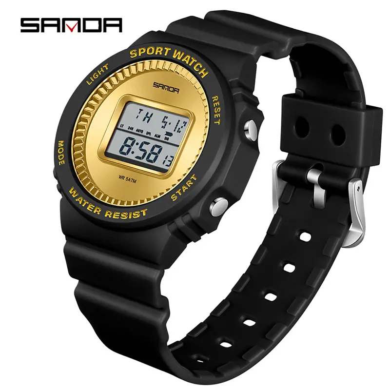 Sanda Waterproof Digital Counting Watch for Men Women Blue - Image 3