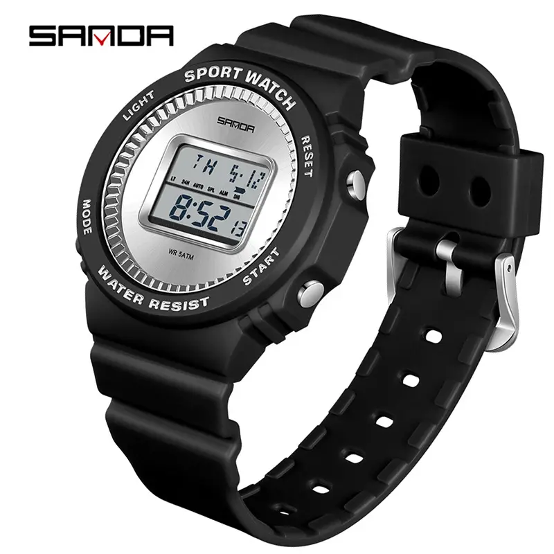 Sanda Waterproof Digital Counting Watch for Men Women Blue - Image 6