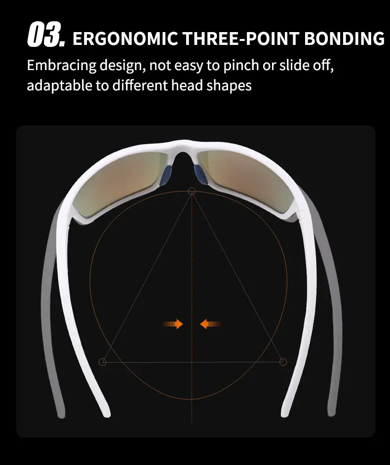 Men Cycling Sunglasses with Real Film Lens Blue — feature 12