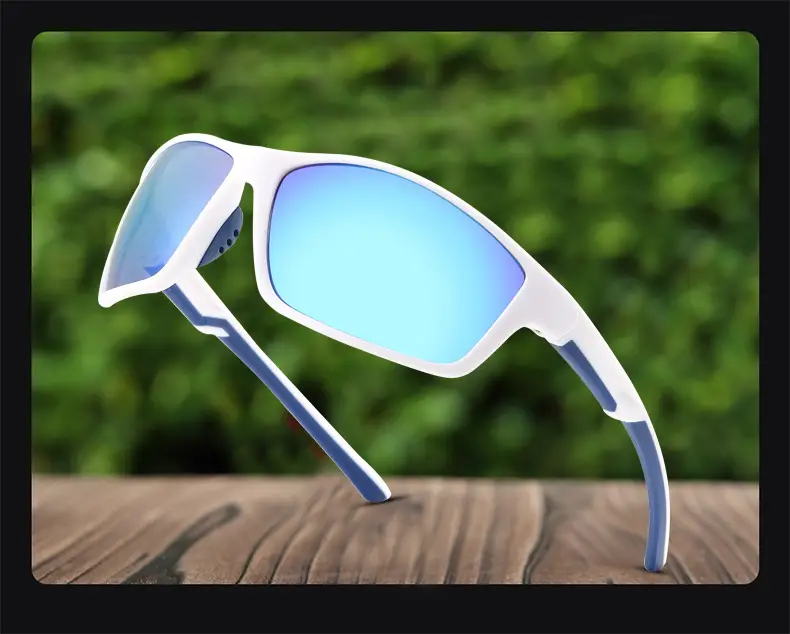 Men Cycling Sunglasses with Real Film Lens Blue — feature 17