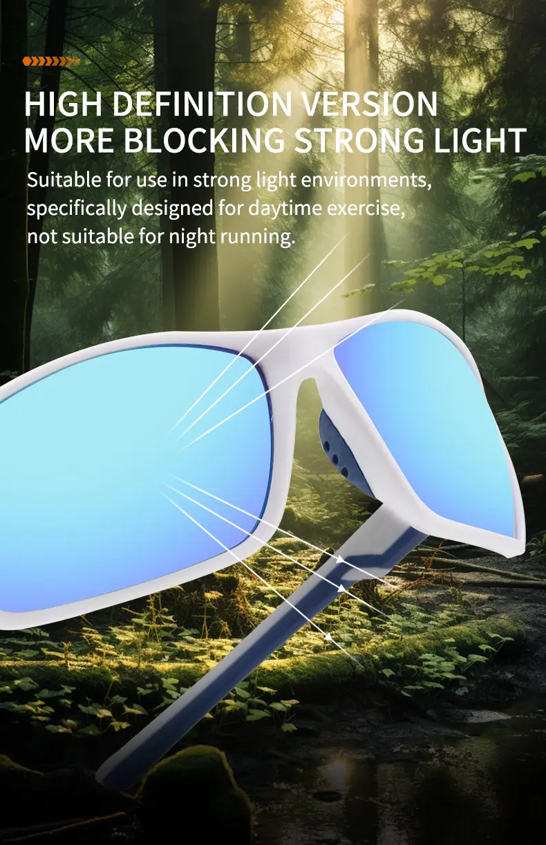 Men Cycling Sunglasses with Real Film Lens Blue — feature 18