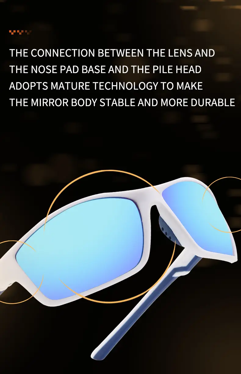 Men Cycling Sunglasses with Real Film Lens Blue — feature 20
