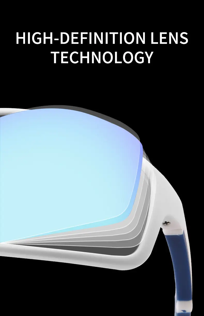 Men Cycling Sunglasses with Real Film Lens Blue — feature 4