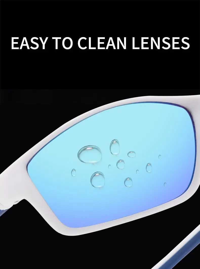 Men Cycling Sunglasses with Real Film Lens Blue — feature 7
