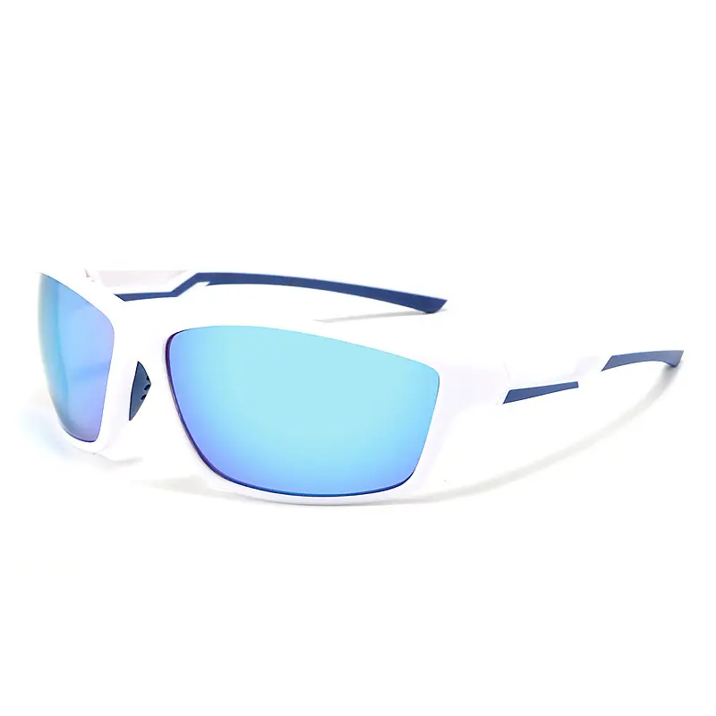 Men Cycling Sunglasses with Real Film Lens Blue - Image 4