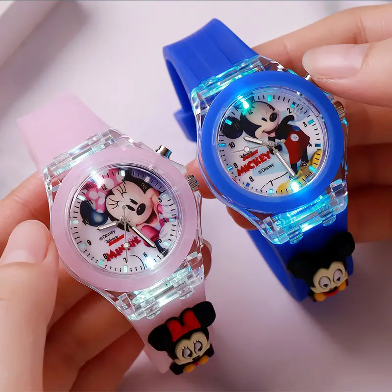 Factory Direct Supply Cartoon Children's Watch Silicone Luminous Watch Marvel Doll Male and Female Student Quartz Watch