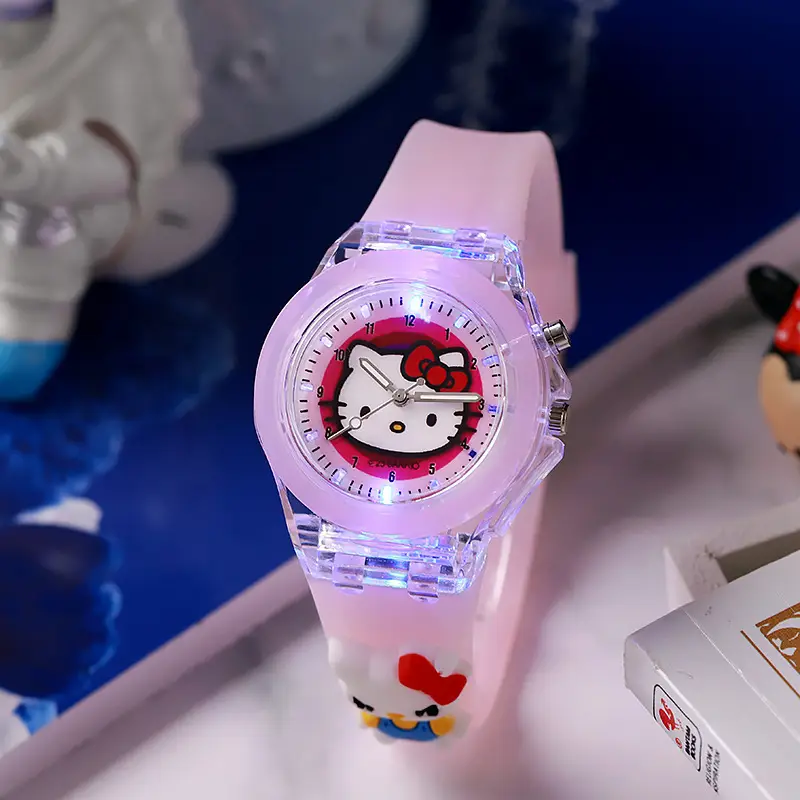 Factory Direct Supply Cartoon Children's Watch Silicone Luminous Watch Marvel Doll Male and Female Student Quartz Watch
