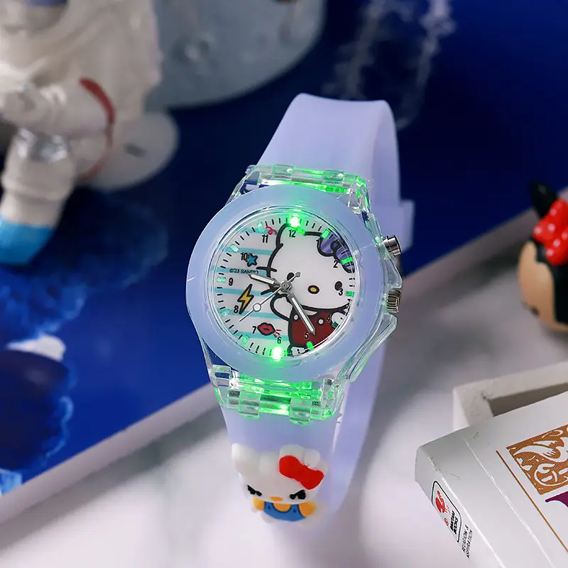 Factory Direct Supply Cartoon Children's Watch Silicone Luminous Watch Marvel Doll Male and Female Student Quartz Watch