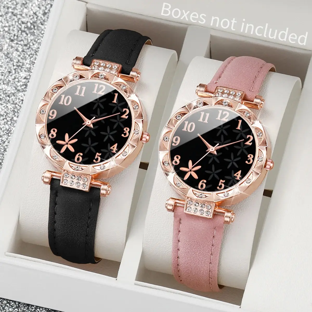 Women's Black Starfish Dial Quartz Watch Rose Gold - Image 11