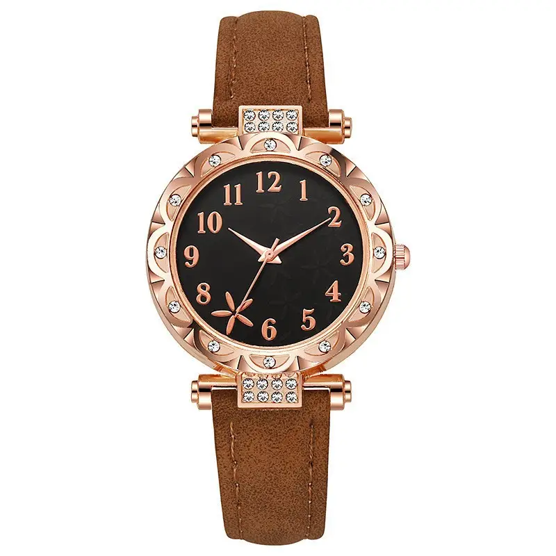 Women's Black Starfish Dial Quartz Watch Rose Gold - Image 10