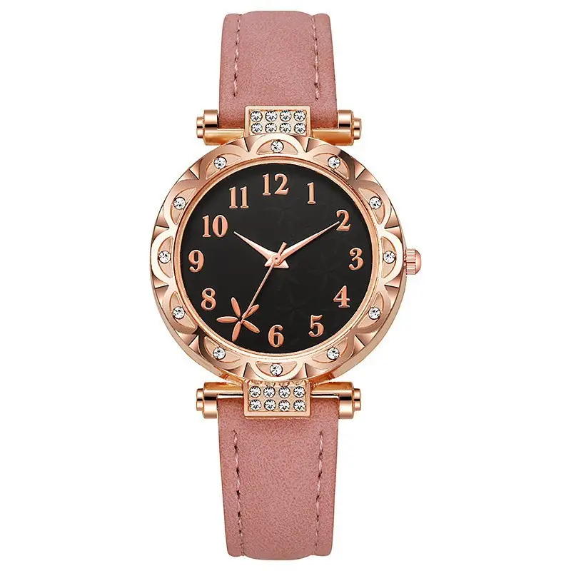Women's Black Starfish Dial Quartz Watch Rose Gold - Image 2