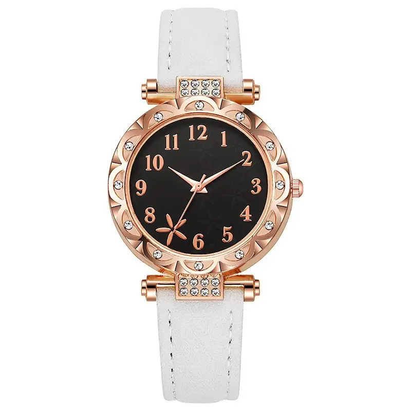 Women's Black Starfish Dial Quartz Watch Rose Gold - Image 3