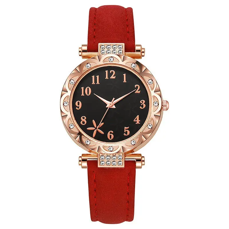 Women's Black Starfish Dial Quartz Watch Rose Gold - Image 4