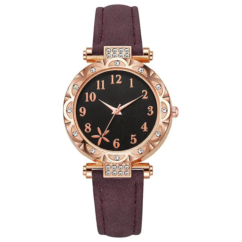 Women's Black Starfish Dial Quartz Watch Rose Gold - Image 6