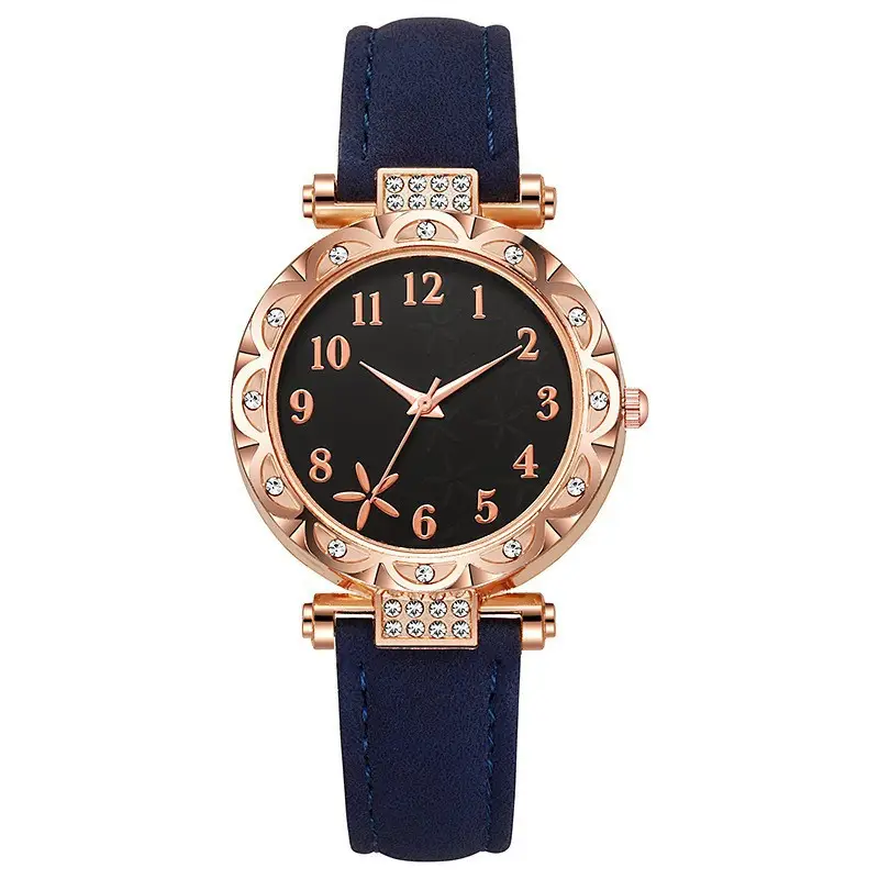 Women's Black Starfish Dial Quartz Watch Rose Gold - Image 8