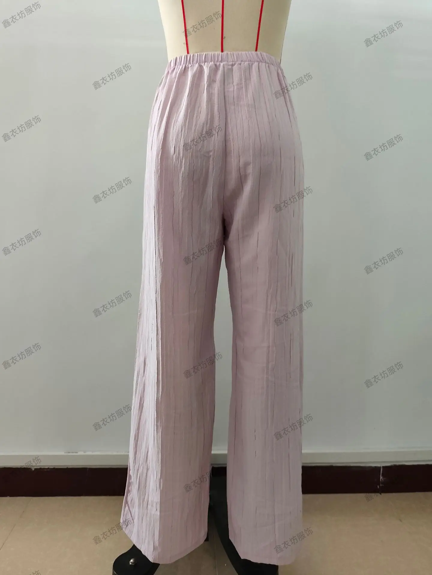 2023 Black Wide Leg Knotted Waist Pants for Women — feature 27