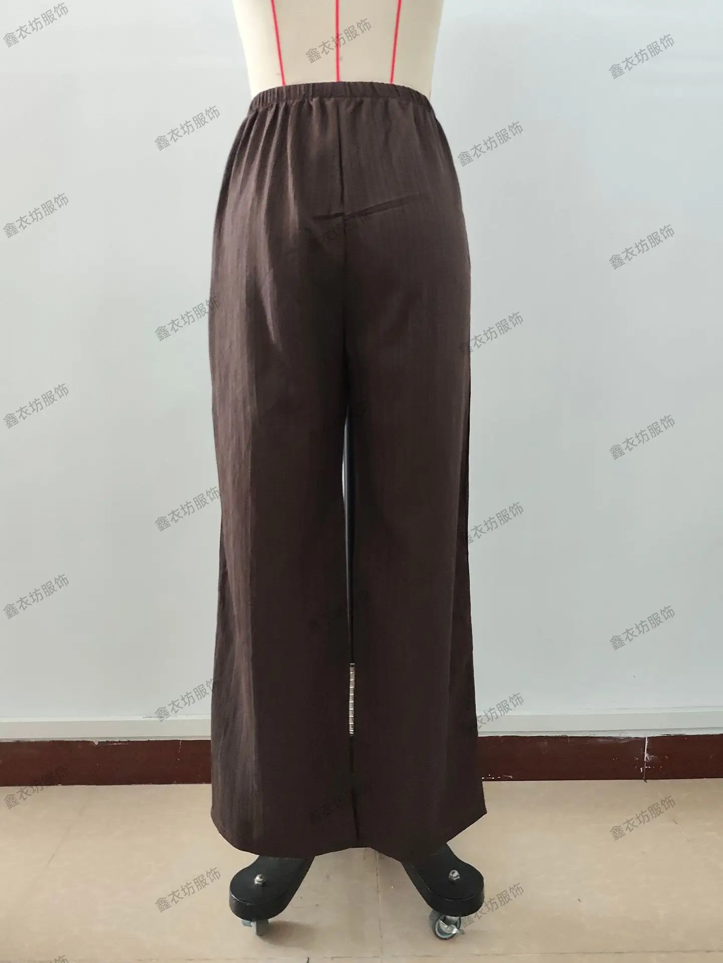 2023 Black Wide Leg Knotted Waist Pants for Women — feature 33