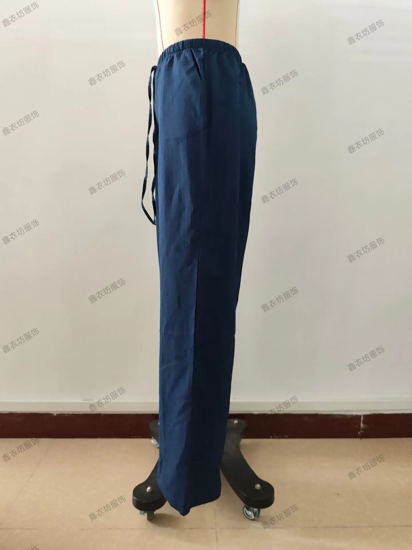 2023 Black Wide Leg Knotted Waist Pants for Women — feature 38