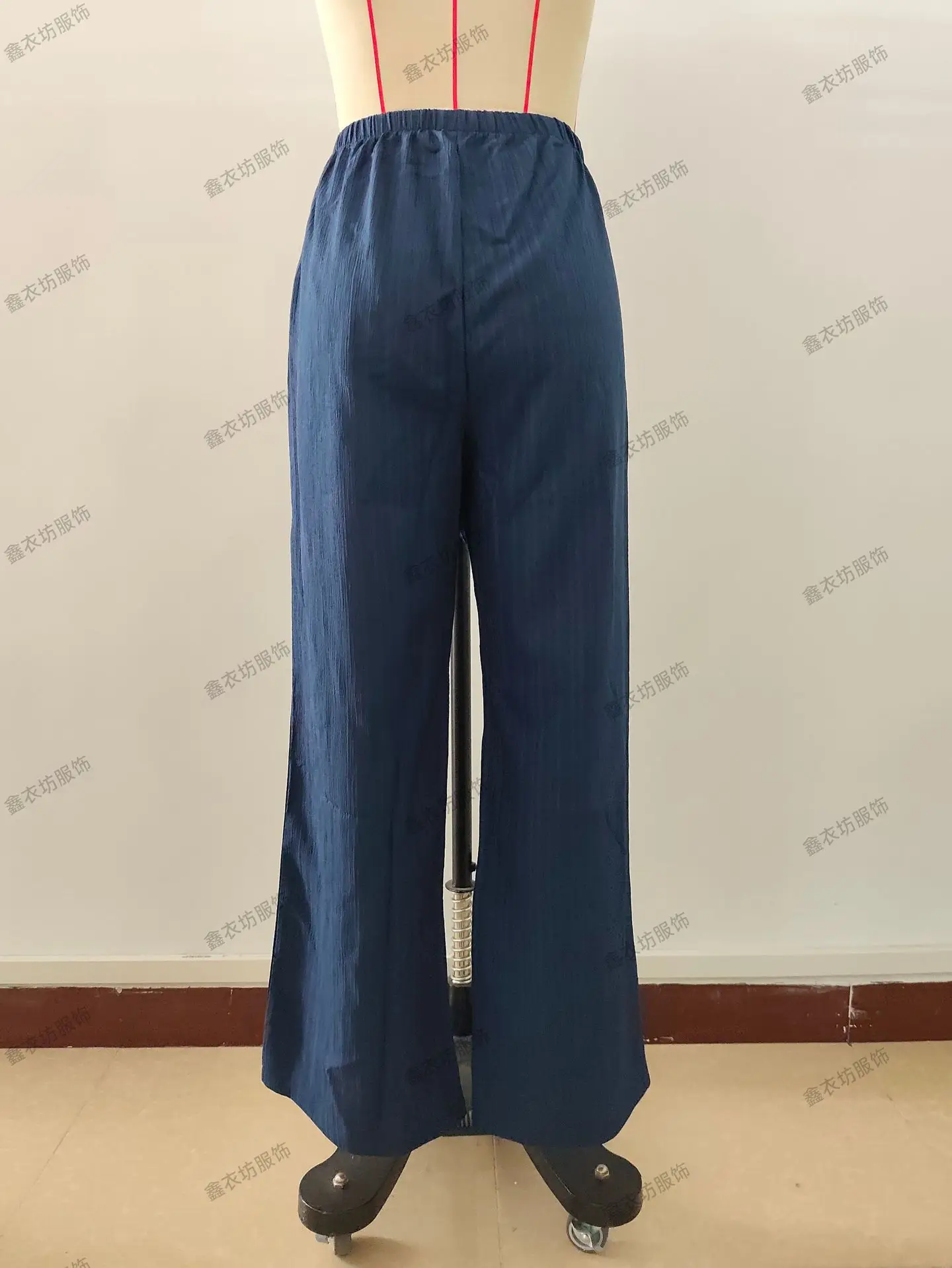 2023 Black Wide Leg Knotted Waist Pants for Women — feature 39