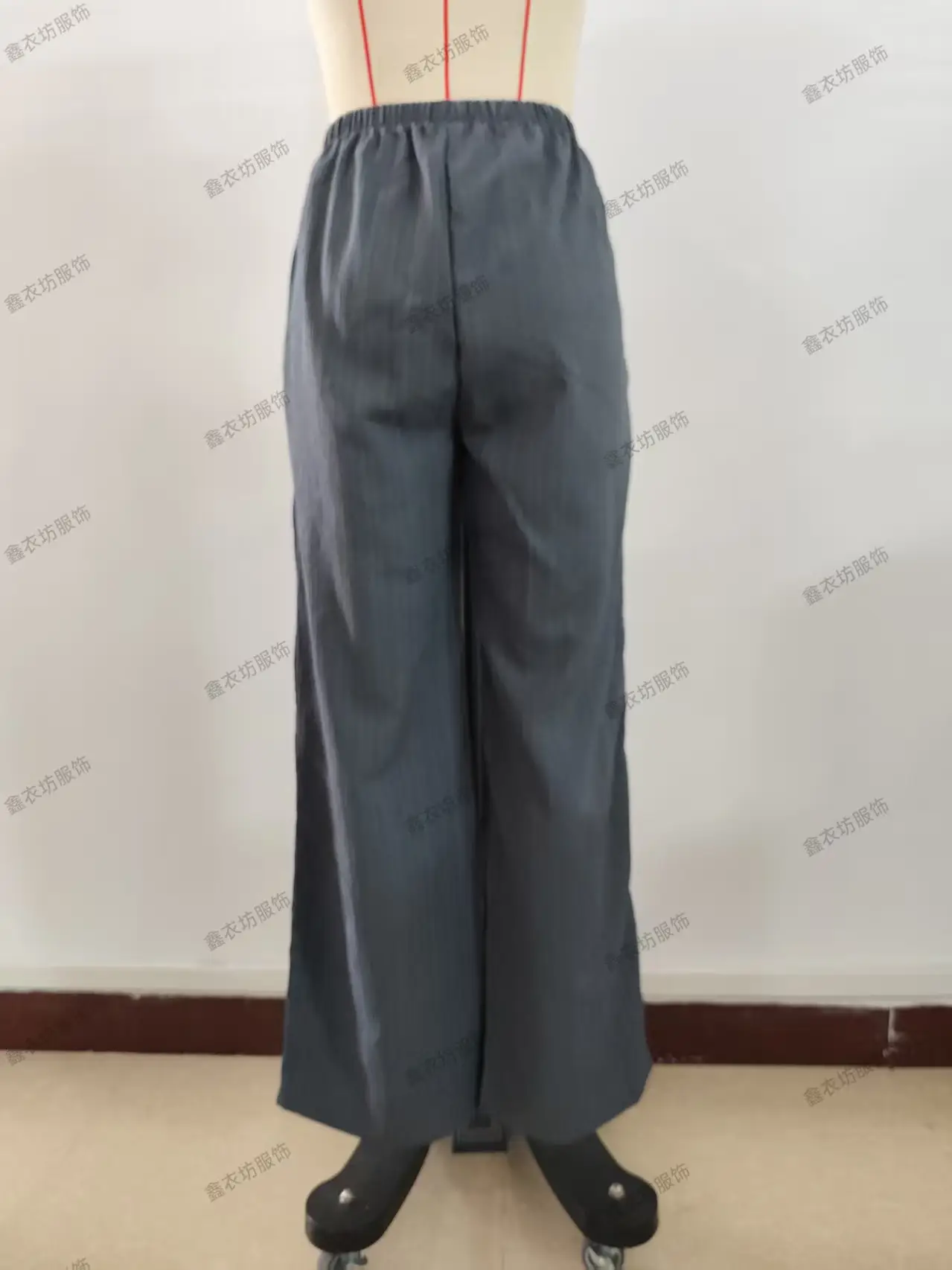 2023 Black Wide Leg Knotted Waist Pants for Women — feature 45