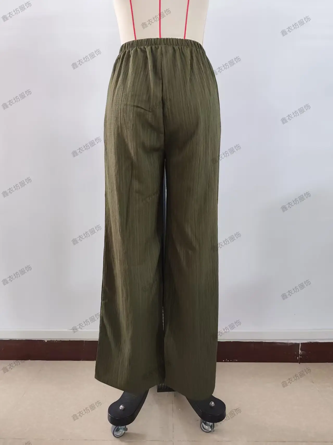 2023 Black Wide Leg Knotted Waist Pants for Women — feature 48