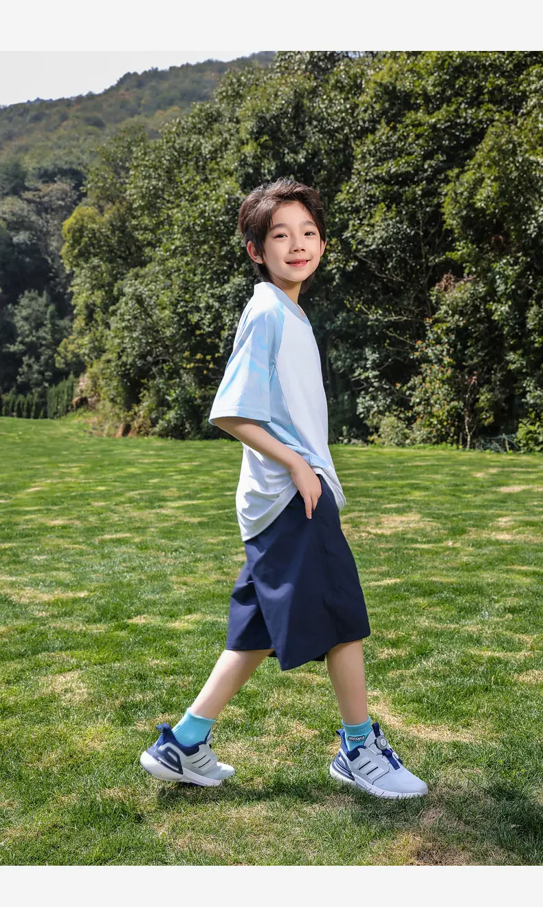 Kids Boys T-Shirt Light Blue Panda 2025 Summer — feature 26