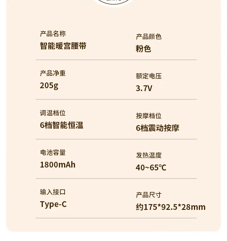 Pink Digital Temperature Belt for Menstrual Pain Relief — feature 17