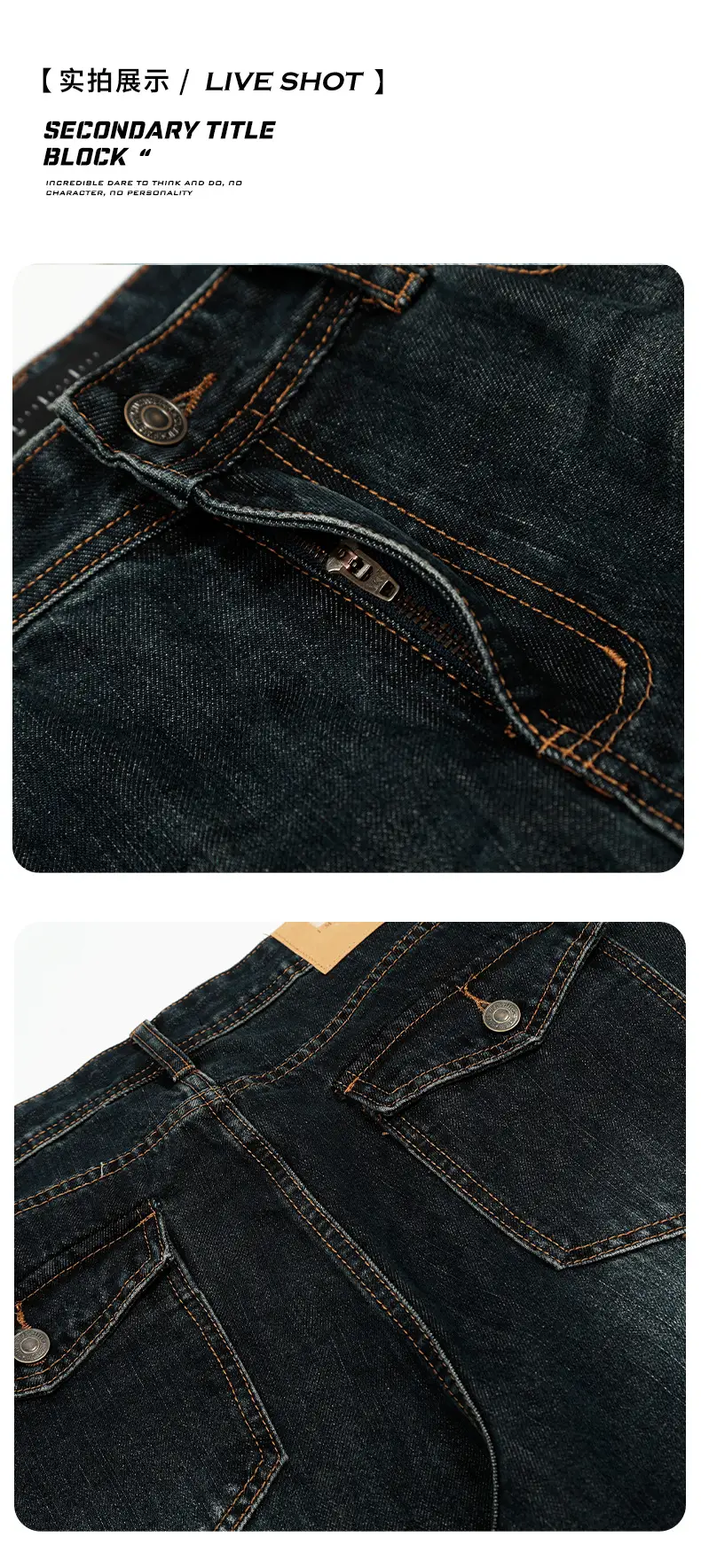 11 Kn American Retro Dark Blue Bootcut Jeans for Men Women — feature 15