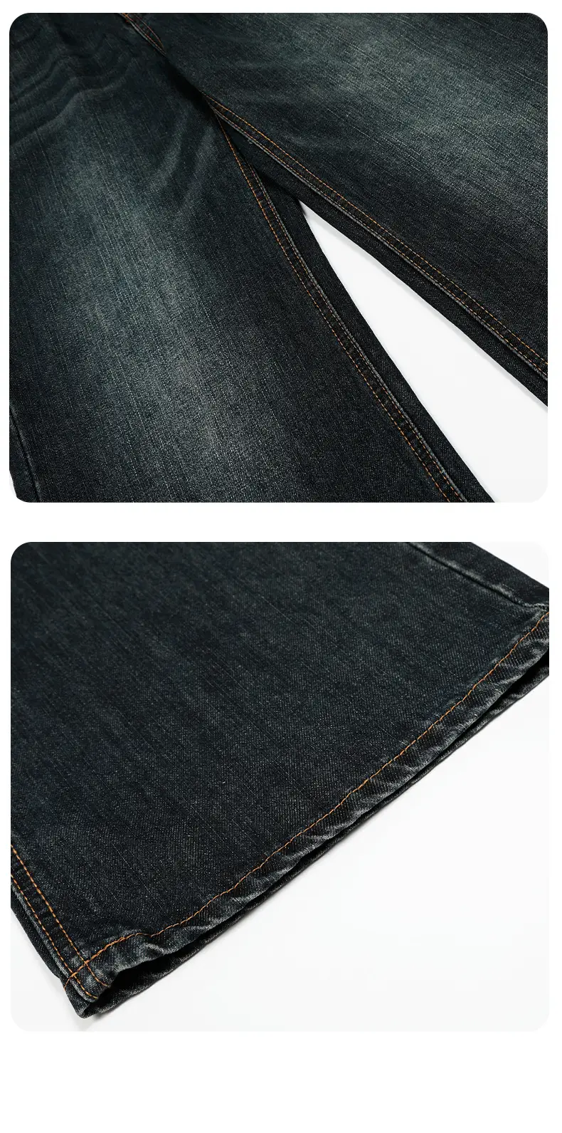 11 Kn American Retro Dark Blue Bootcut Jeans for Men Women — feature 16