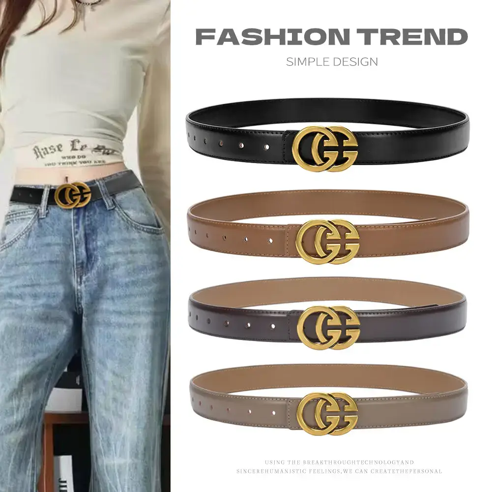 New Women's Genuine Leather GG Belt Wholesale
