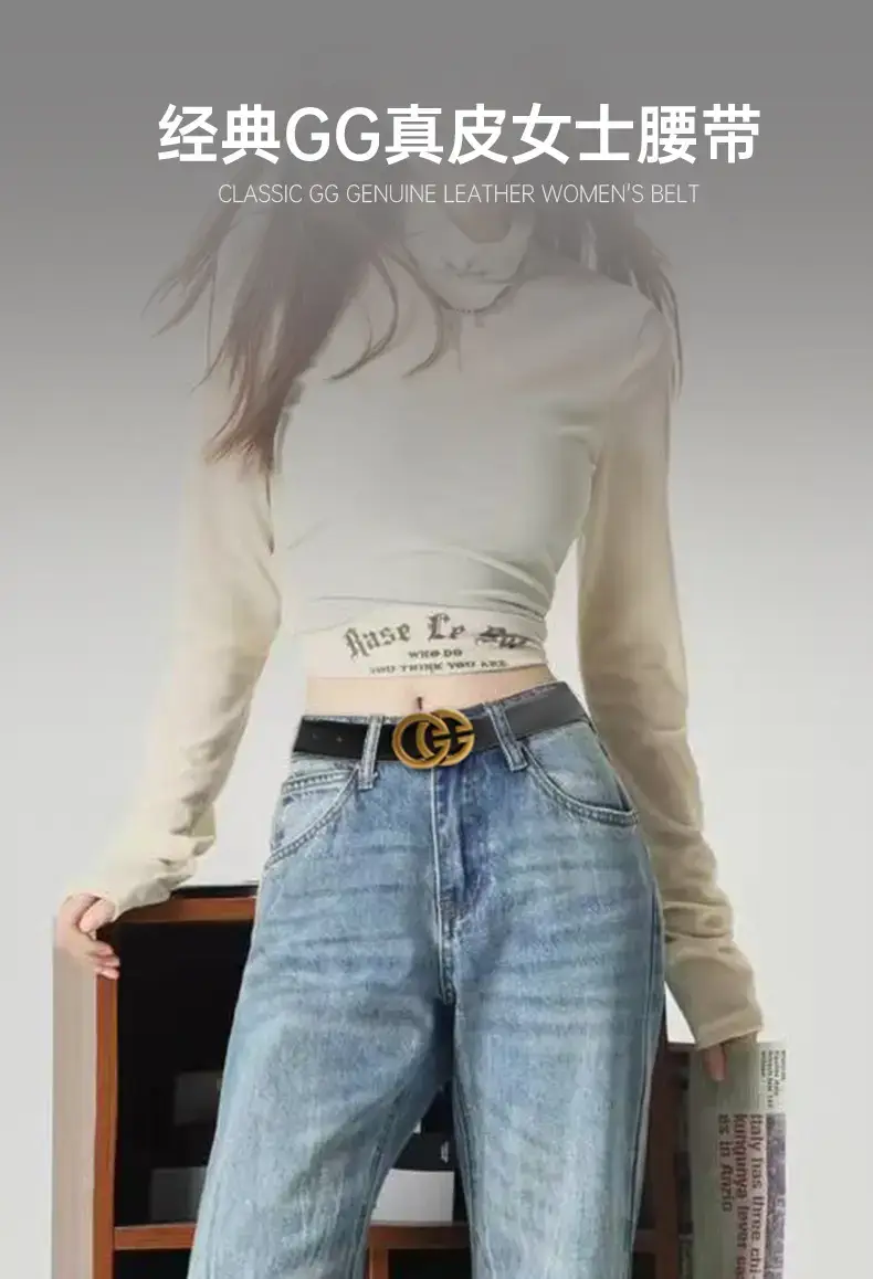New Women's Genuine Leather GG Belt Wholesale — feature 1