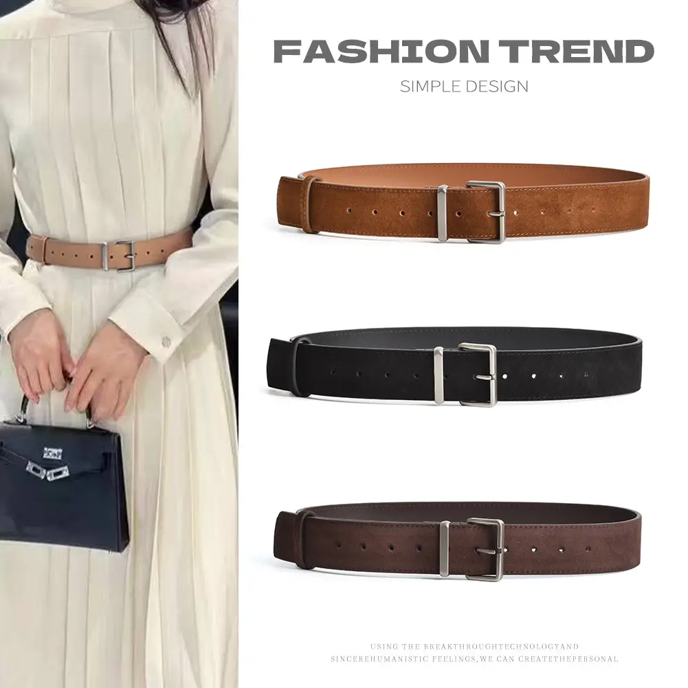 New Style Women's Frosted Suede Belt with Jeans & Skirts - Image 6
