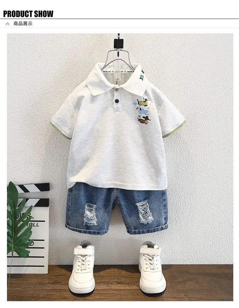 Boys White Polo Shirt Summer 2025 Kids — feature 4