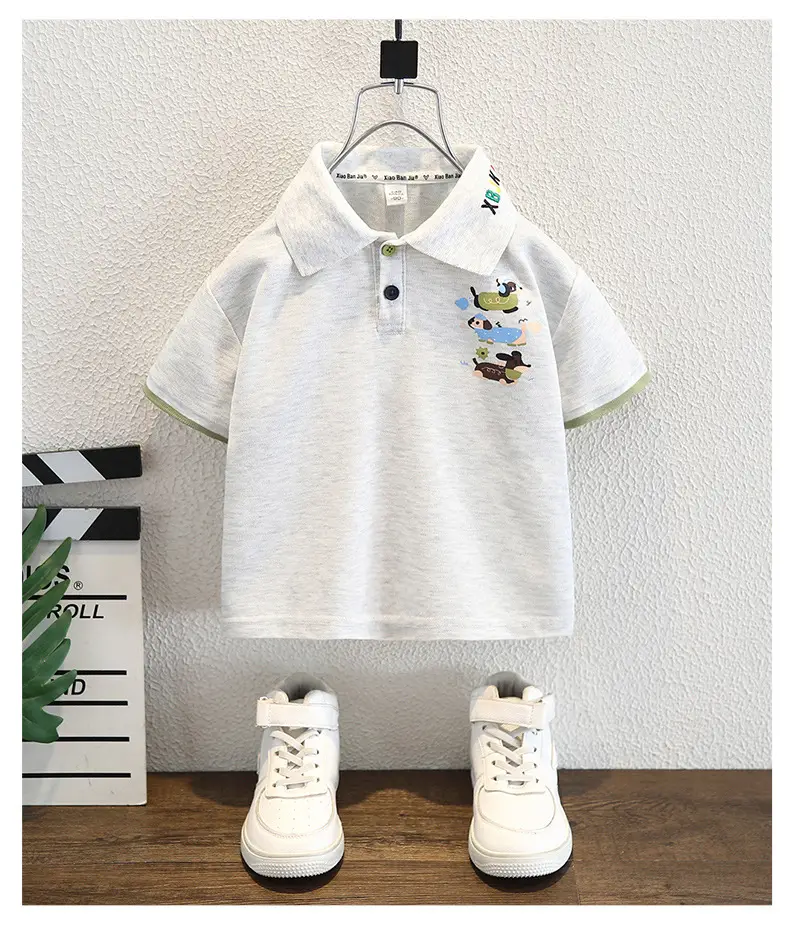 Boys White Polo Shirt Summer 2025 Kids — feature 7