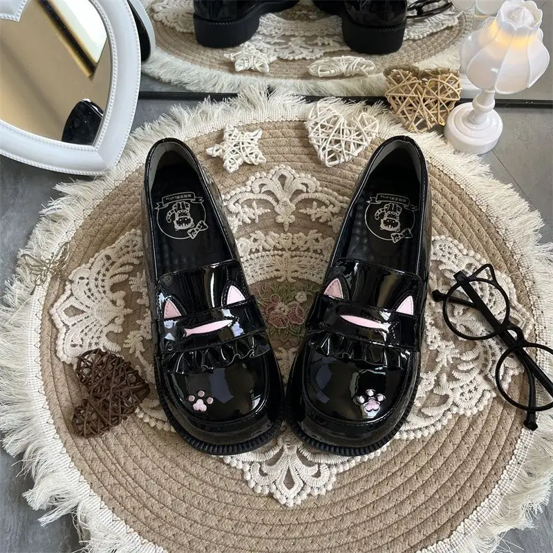 Japanese-Style College Leather Shoes Original Thick-Soled Height-Increasing Round-Toe Jk Uniform Ultra-Soft Comfortable Student Lolita Luolit - Image 4
