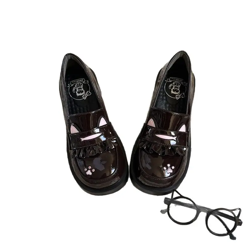 Japanese-Style College Leather Shoes Original Thick-Soled Height-Increasing Round-Toe Jk Uniform Ultra-Soft Comfortable Student Lolita Luolit - Image 6