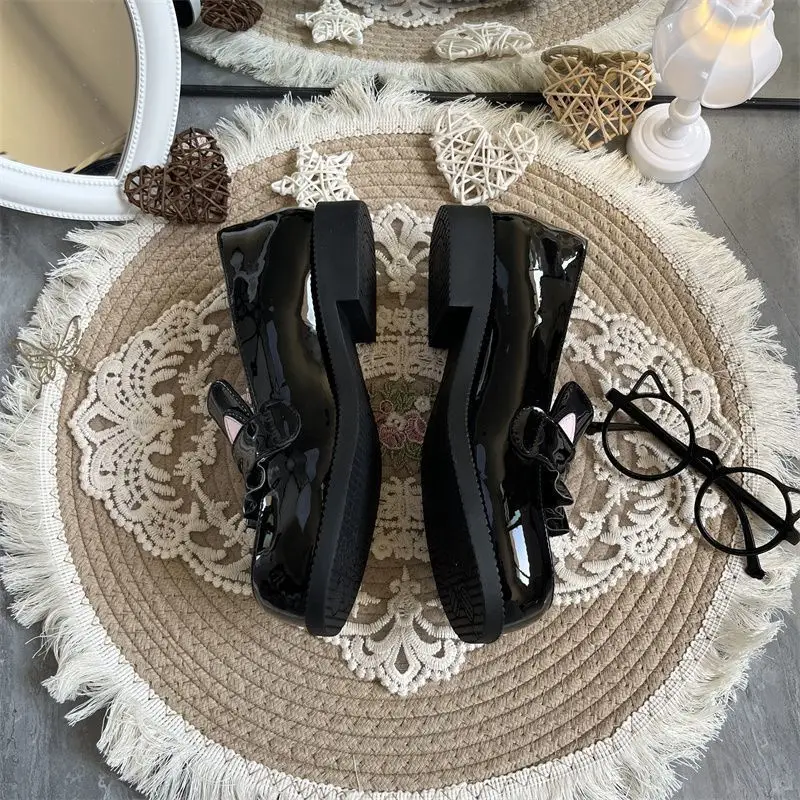 Japanese-Style College Leather Shoes Original Thick-Soled Height-Increasing Round-Toe Jk Uniform Ultra-Soft Comfortable Student Lolita Luolit — feature 3