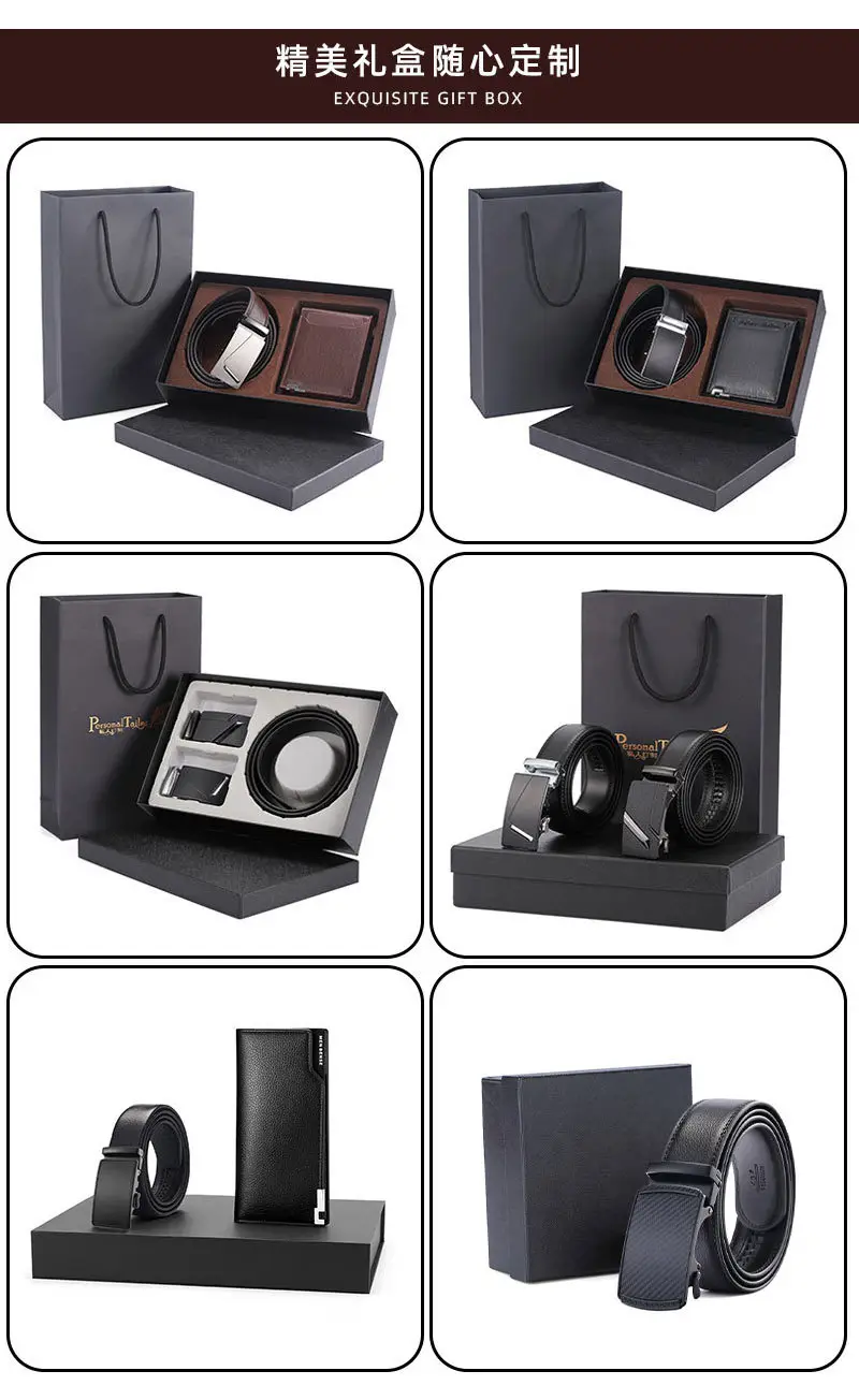 Black Genuine Leather Automatic Buckle Belt for Men — feature 21