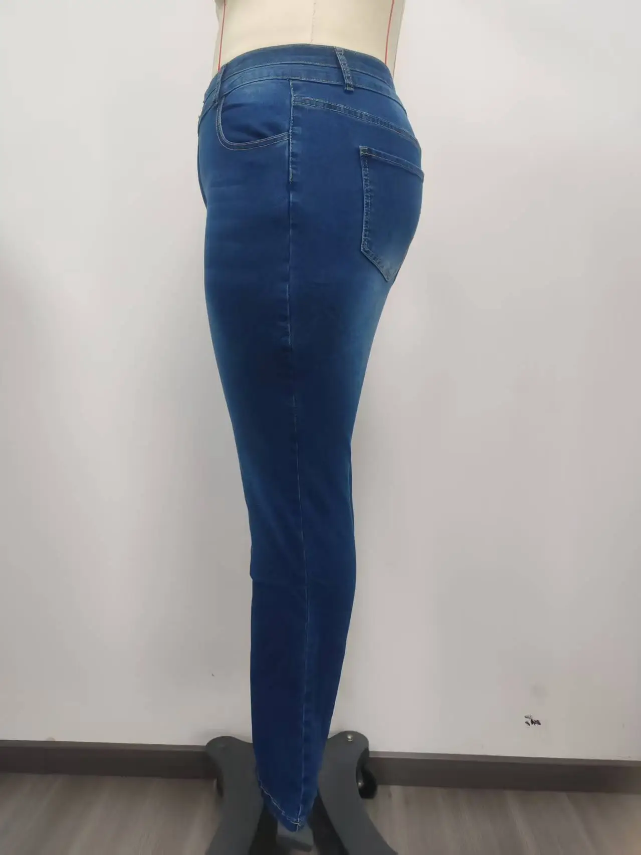 Dark Blue High Waist Flared Jeans for Women Plus Size — feature 16