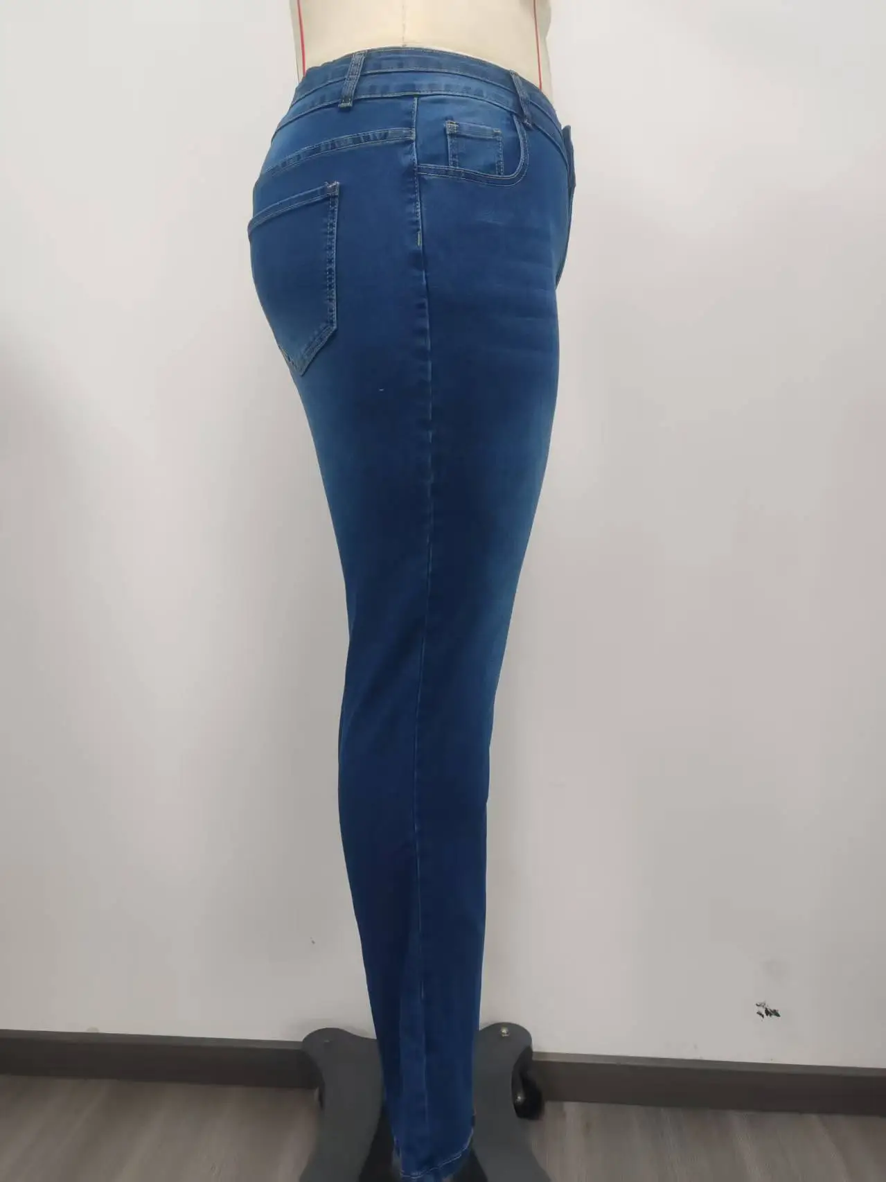 Dark Blue High Waist Flared Jeans for Women Plus Size — feature 17