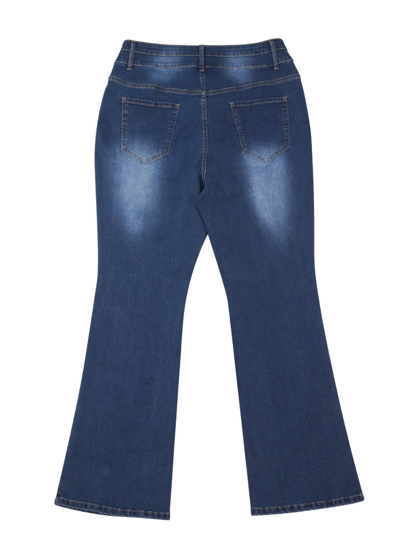 Dark Blue High Waist Flared Jeans for Women Plus Size — feature 9