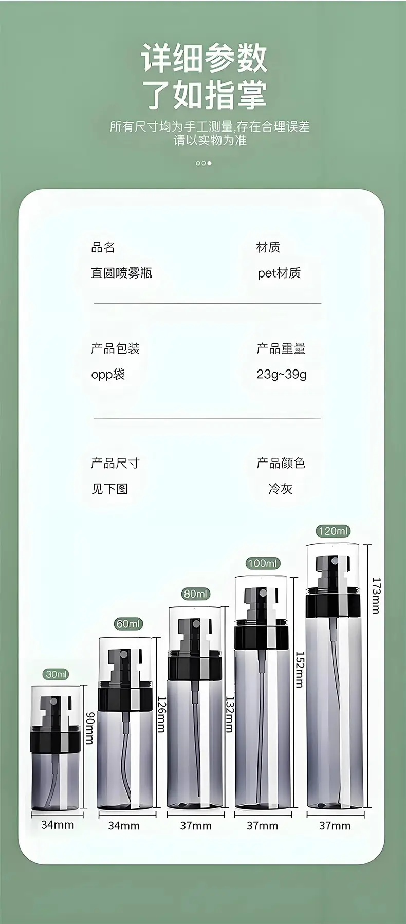 Ultra-Fine Mist 100ml Nano Spray Bottle Travel Repackaged — feature 11
