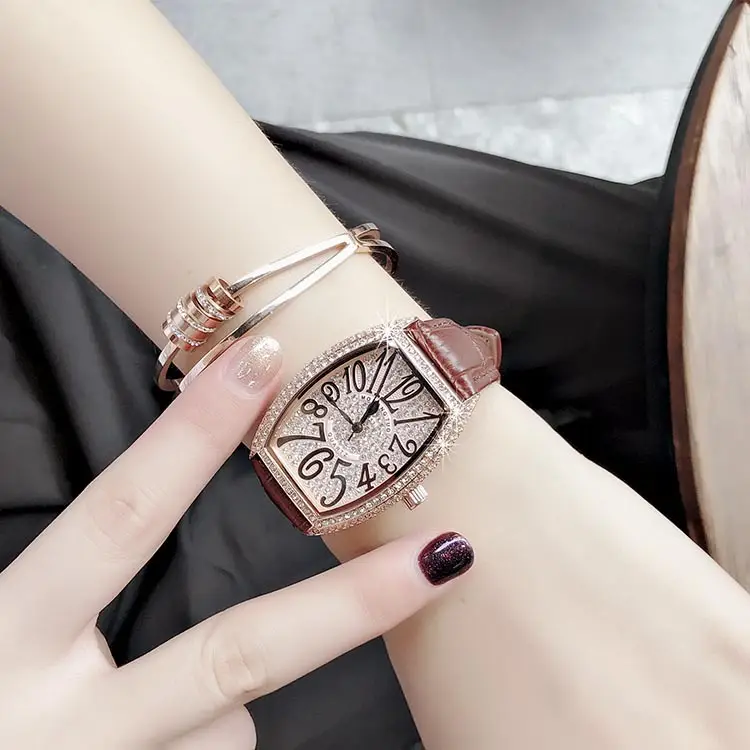 Rose Gold Diamond Encrusted Women's Quartz Watch - Image 9